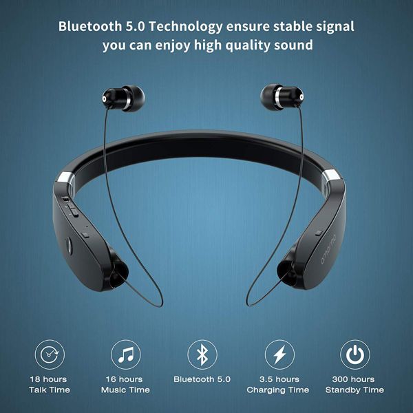 Neckband Earphone Wireless Bluetooth Headphone , Handsfree Phone Headset 20 - 20000Hz