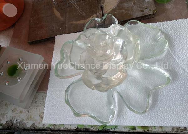 Hand Made Transparent Decoration Resin Flower Oversize Lotus Custom Design