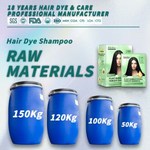 Purestyle  OEM Hair Dye Shampoo Raw Material Plant Hair Dye  Gray Coverage Permanent Hair Color Shampoo