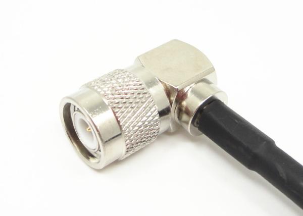 Fêmea dos conjuntos de cabo N do RF ao conector coaxial masculino LMR195 Conductor=0.94mm interno do RF do ângulo direito de TNC