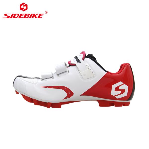 Breathable Mens White Cycling Shoes Geometry Design Body High Pressure Resistance