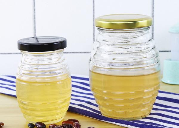 100ml/200ml/350ml vidro Honey Jars da capacidade 500g, frascos de vidro reciclados