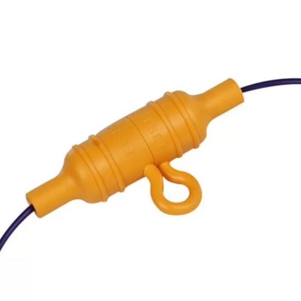 Yellow Orange Plastic Waterproof Inline Glass Fuse holder For 6 X 30mm Fuse