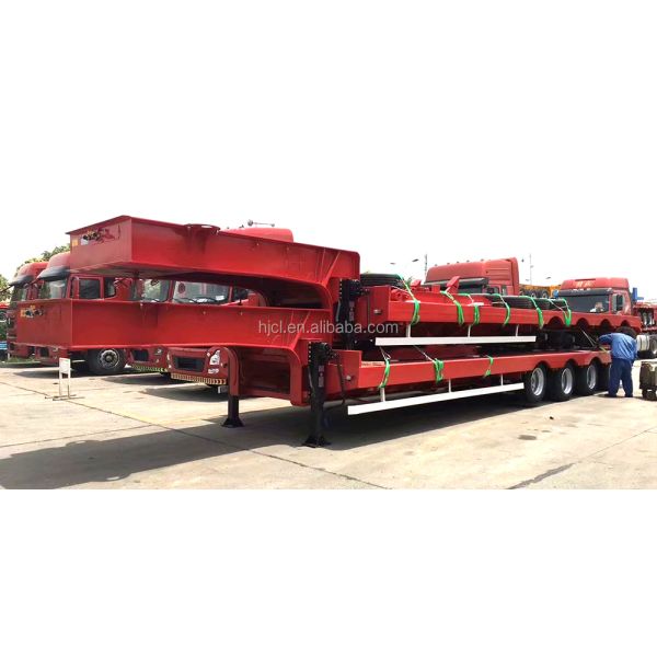 3 Axles Lowbed Trailer with Mechanical Suspension CIMC HUAJUN Stock