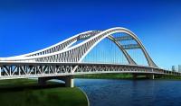 Q235B Q345B Pont de structure en acier Pont de pied en acier pour camion