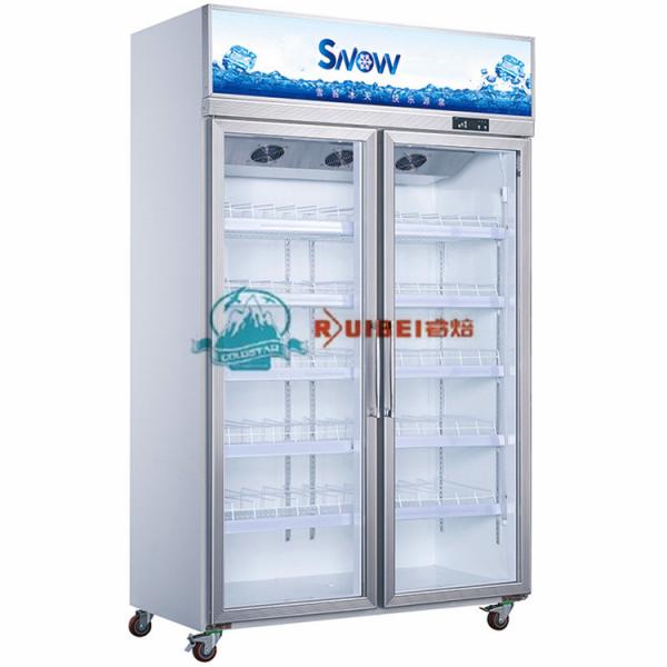 Freezer Vertical Transparent Glass Door Doors Cheap Commercial Display Refrigerator Deep Fridge