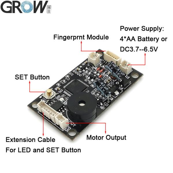 Grow Ks200+R502-Aw Anillo circular LED Control de acceso de huellas dactilares