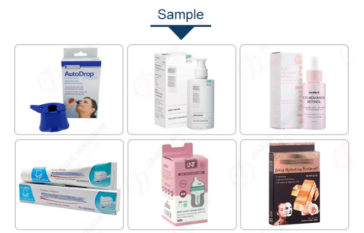 Botella de perfumes de tubo cosmético Caja de cartón pequeña Máquina de embalaje Cartoner automático