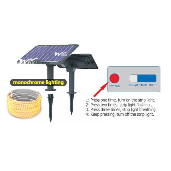 10м 2835 Наружные канатные солнечные фонари 3500K LiFePO4 солнечные светодиоды