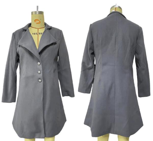 MID Length Woolen Coats For Women Korean Version Wool Lapel Thin Winter Coat