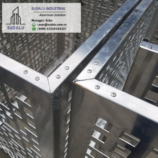 SUDALU Outdoor Decorative Metal Air Conditioner Cover Panel RAL OEM Design Pattern Perforated Panel