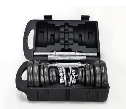 gym black painting dumbbell 15kg 20kg 30kg set with four collars