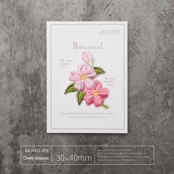 Dreamy Cherry Blossom Iron-On Patches Delicate Petal Texture Lightweight Memory-Keeping Style Border hot cut for Shoes