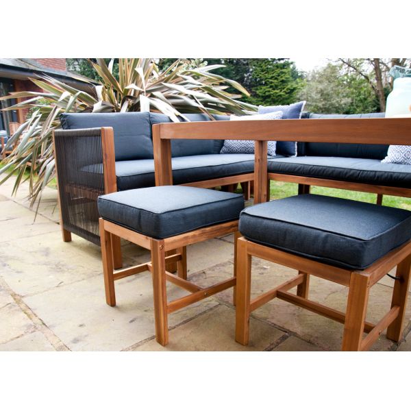 Outdoor Dining Set featuring Solid Wood Corner Sofa and 3 Seater Bench for Relaxing Meals