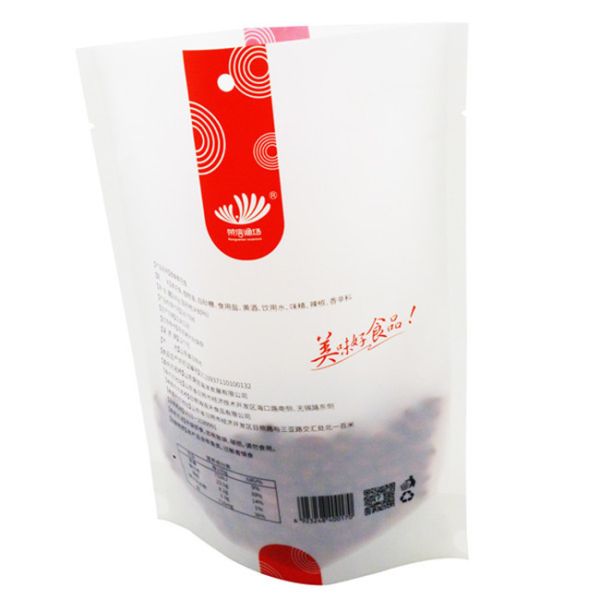 Kingred Biodegradable Stand Up Pouch Clear Window Tea Coffee Snack Packaging Bag