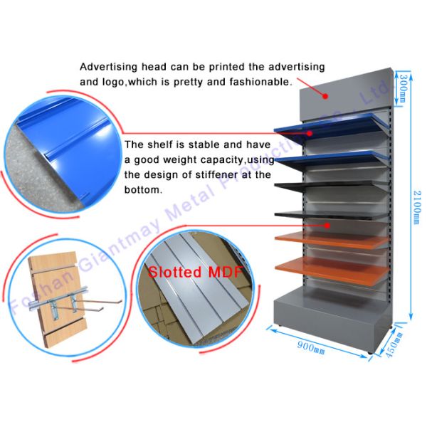 Retail Cosmetic Angled Slatwall Shelves Cigarette Display