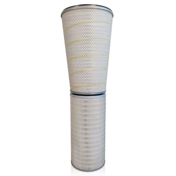 Cylindrical Cellulose Air Filter Cartridge 99.9% Efficiency
