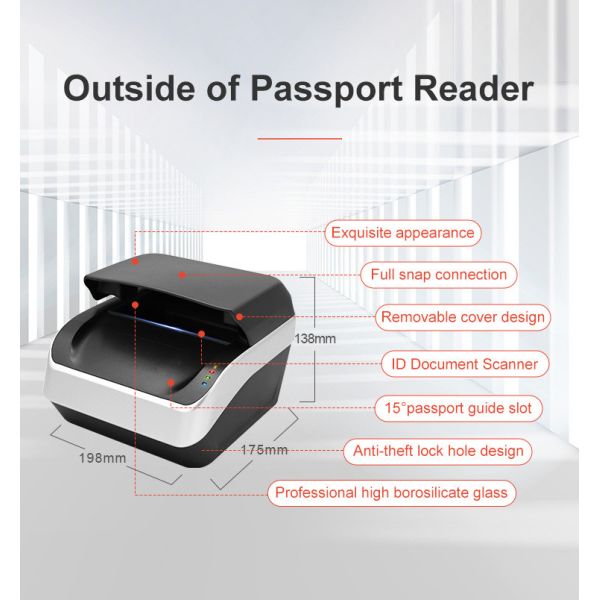 Sinosecu Full-Page Passport Reader The Ultimate Security Upgrade for Hotels Airports