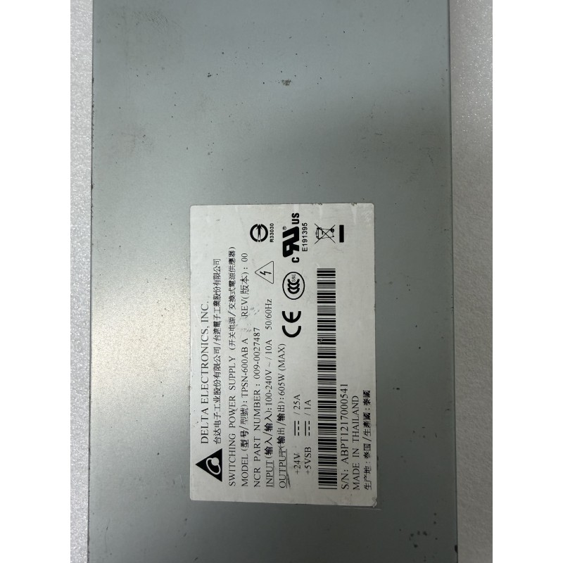 009-0027487 NCR POWER SUPPLY 605W +24V 0090027487