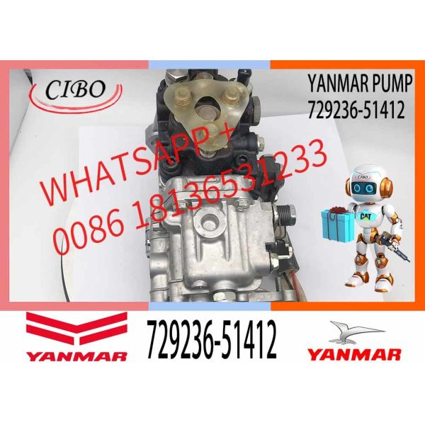 Bomba de injecção de combustível 729236-51412 para a bomba de injecção do motor Yanmar 3TNV88