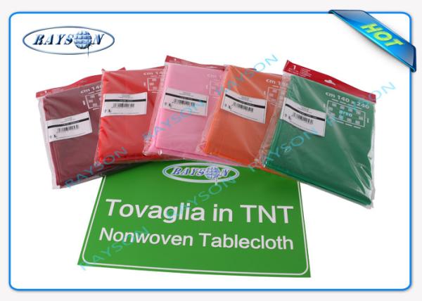Toalha de mesa não tecida 100% da tela dos PP Spunbonded Degradable e Eco
