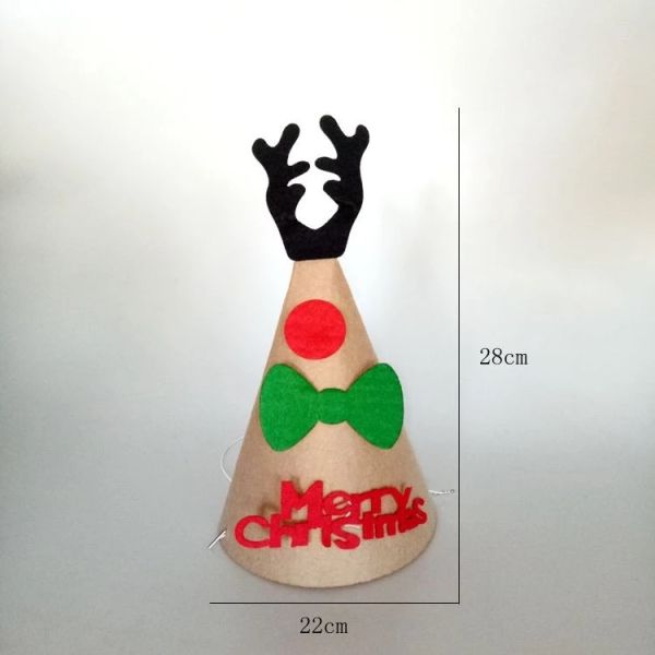Handmade Felt Christmas Tree Ornaments , Christmas Gift Hat With Antlers