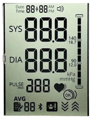 Transflective Positive LCD Display Segment TN LCD Display For Blood Pressure Device