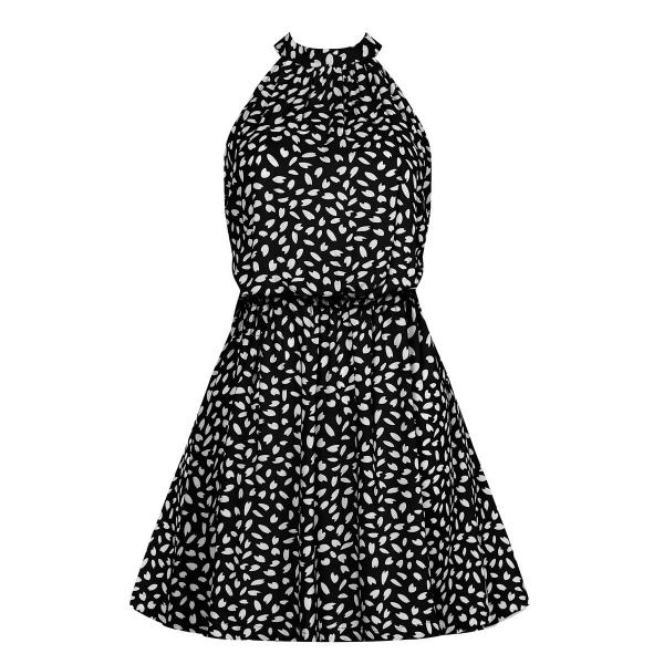 Anti Static Floral Casual Dress Sleeveless V Neck Split Stylish Style