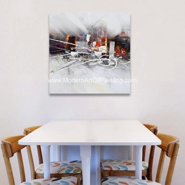Waterproof Home Interior Modern Abstract Wall Art Canvas Handmade With Texture
