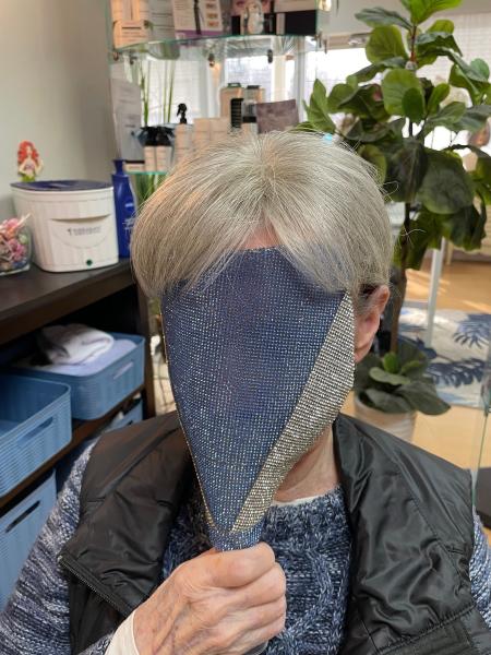 3x5 mono topper with gray color for old lady 100% human hair women topper for thin hair