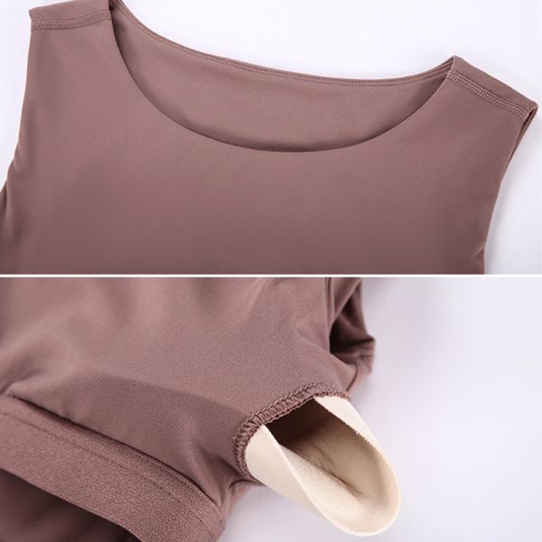 Женщин фитнеса нейлона бюстгальтера спорт пусковой площадки Wicking влаги верхние части танка разминки съемных