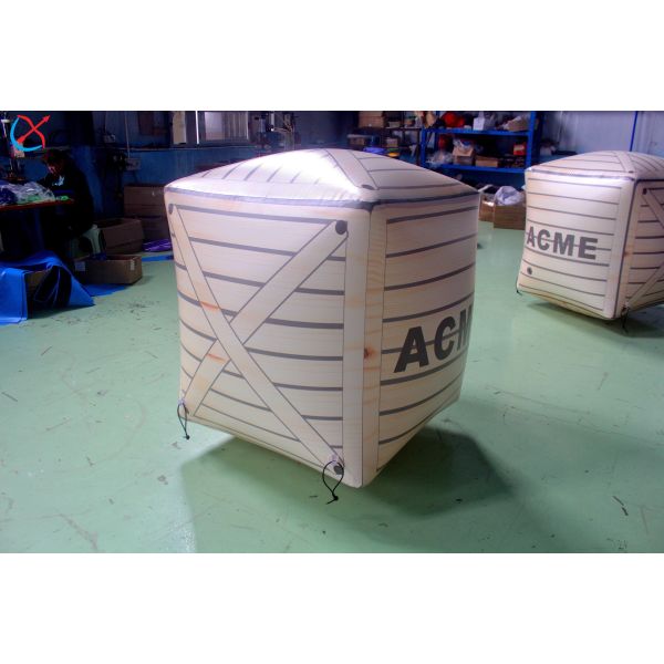 Custom Inflatable Paintall Bunkers ACME Wooden Crate Prop for Simulation Gun Battle Game