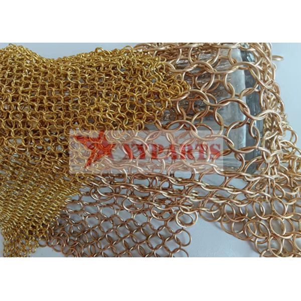 Carbon Steel Round Ring Mesh For Shopping Mall Decoration