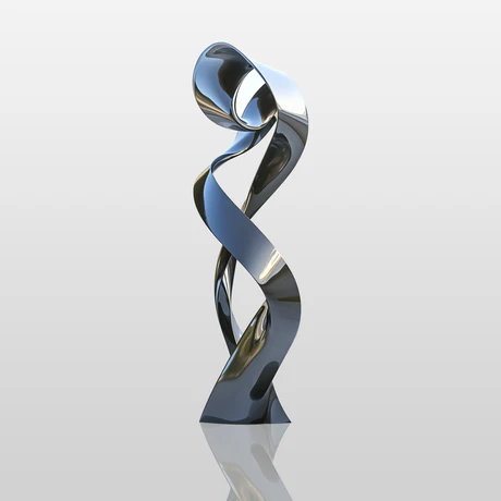SERENITY Mirror | Contemporary Abstract Stainless Steel Sculpture for Outdoor Garden