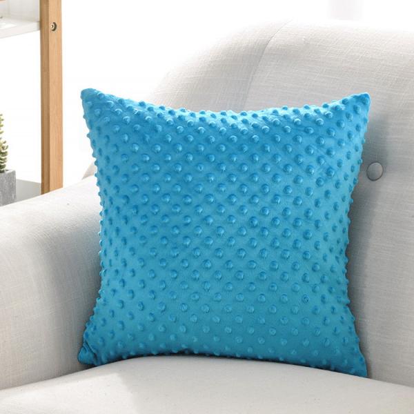 Cozy Square Throw Pillow Covers 18x18 Minky Bubble Couch Pillow Covers