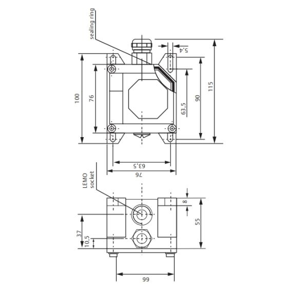 CON011 EPRO Conversor de señal de corriente Eddy montado en panel endurecido