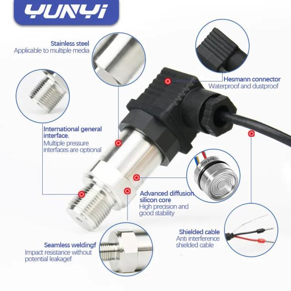 150Psi 4 - 20Ma Smart Water Pressure Sensor Oil Atmospheric Vacuum Smart Air Sensor