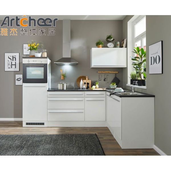 Mobiliário de cozinha Meio-Bullnose Countertop Edge Set Completo de Armários de Design Moderno