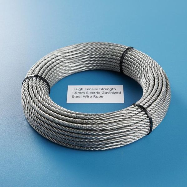High Tensile Strength 1.5mm Diameter 7x7 Structure Galvanized Steel Wire Rope for Industrial Applications