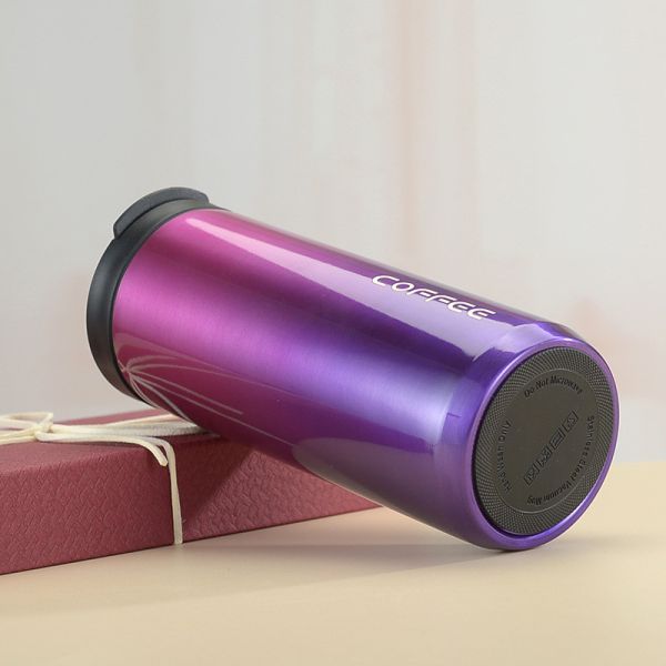 Almacén de almacenamiento 350/500ml Metal de acero inoxidable Viaje recta Sublimación de color blanco Tumbler Taza de café con tapas