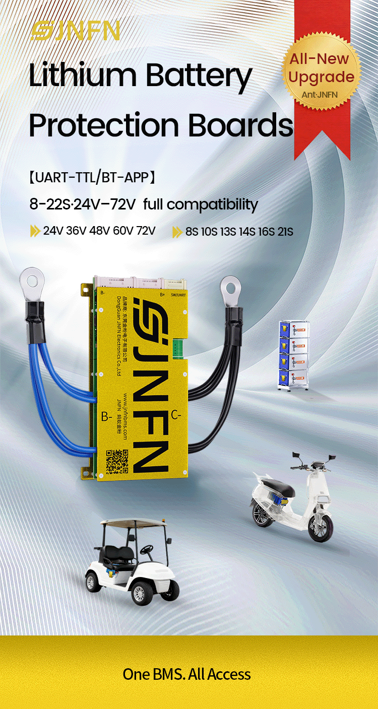JNFN ANT Smart BMS 8S 16S 20S 24V 36V 48V For 18650 Lithium Battery Pack