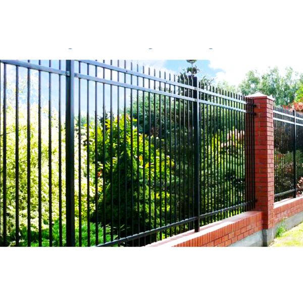 Durable Tubular Steel Fence Made From Galvanized Steel Pipe With Powder Coated Surface Treatment For Corrosion Resistance And Long Lasting