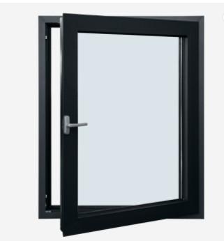Triple Glazed Tilt And Turn Windows Black Aluminium Framed Impact Glass