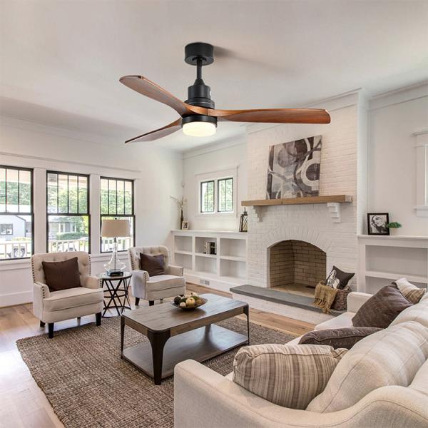 220VDC 65W 3 Wooden Blades Modern Living Room Air Cooling Fan With Light Feel Free To Contact
