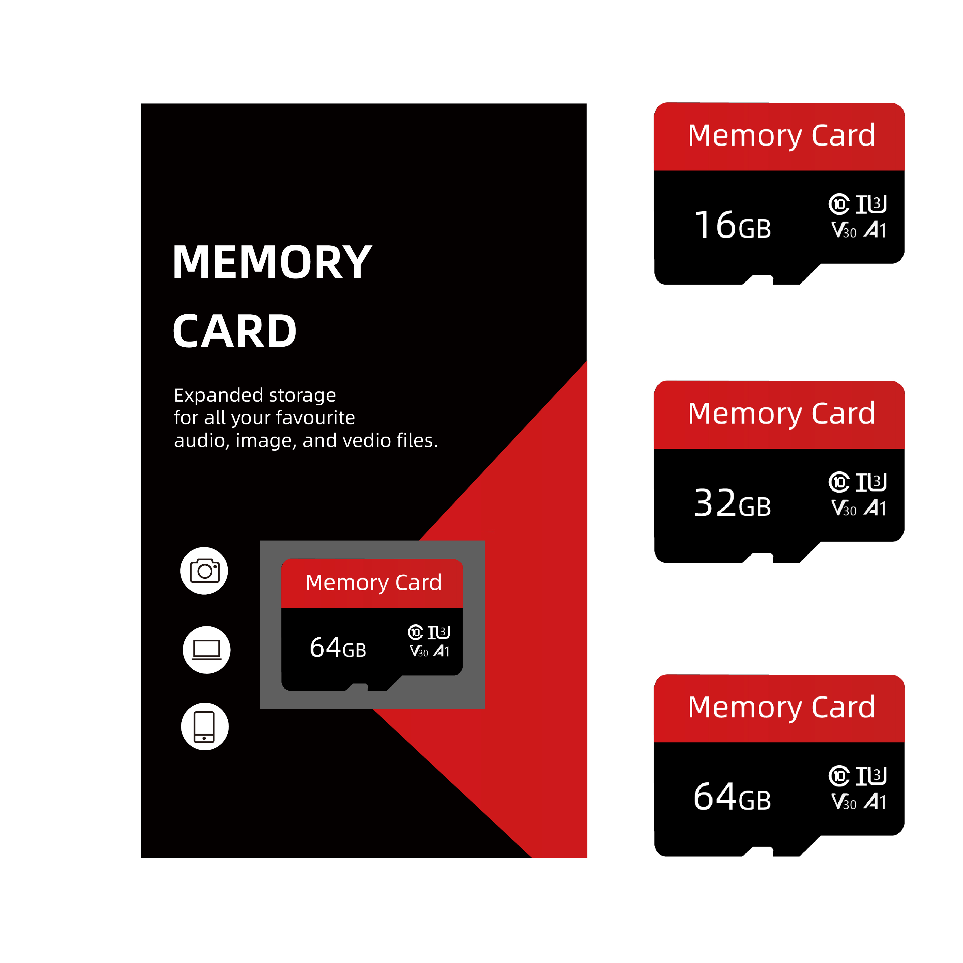 PG Brand Micro Tf Memory Card AY AK AS Memory Card 32GB 64GB For Cctv Camera