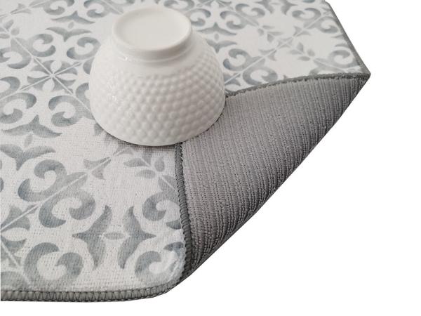 Kitchen Customized Printed Decorative Dish Drying Mat  Dish Towel Sets