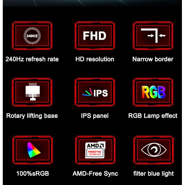 Bezel Less 32 Inch LED Monitor 1K 2K 4K RGB Lighting Adjustable Bracket For Gaming