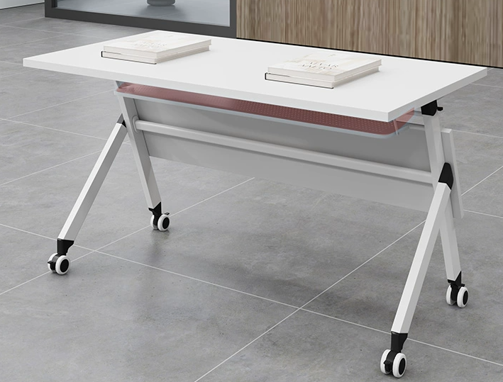 Office Furniture Specific Mobile Folding Conference Training Table with Wheels on Wheels