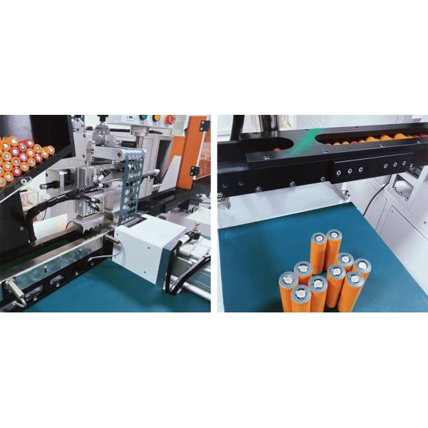 2 In 1 Battery Insulation Paper Sticking And Voltage IR Sorting Machine For 18650 21700 26650 32700