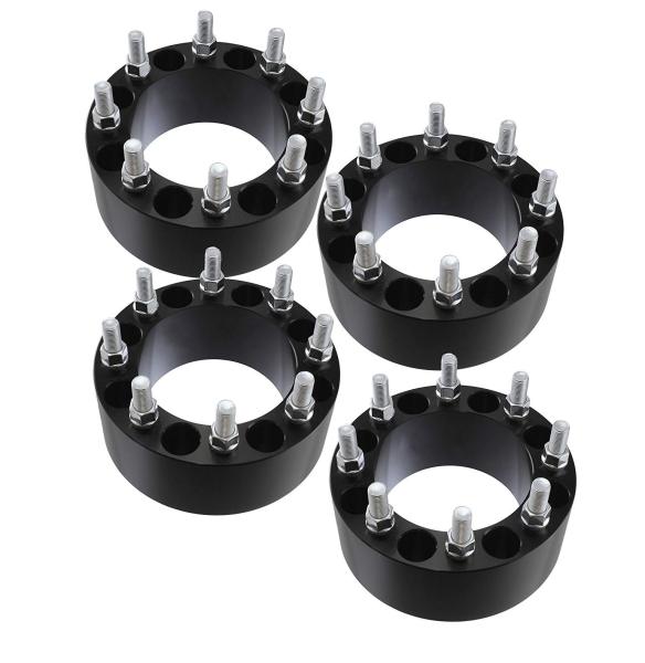 75mm thick Black 8x170 Wheel Spacers fit alloy wheels Ford F250 F350 Excursion SuperDuty 3 14x1.5